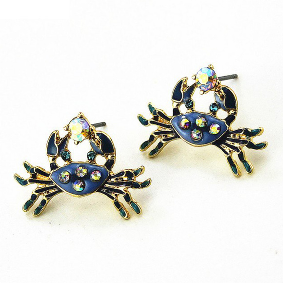 🌷3 for $20! Betsey Johnson Crab Stud Earrings - Picture 5 of 5